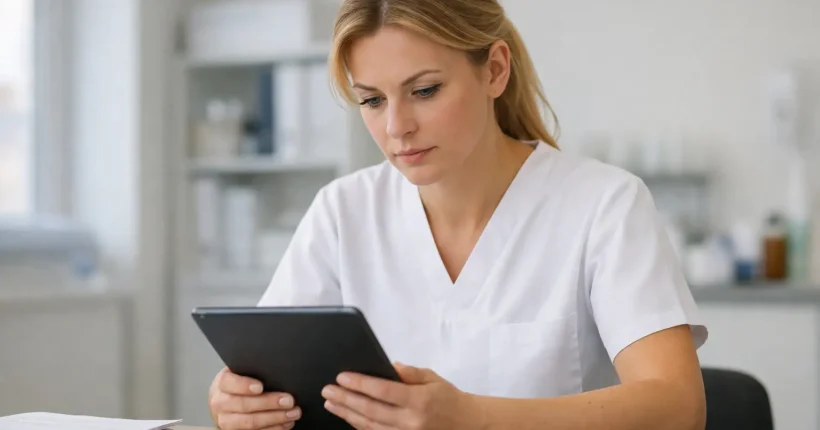 Pielęgniarka przygotowująca się do egzaminu specjalizacyjnego