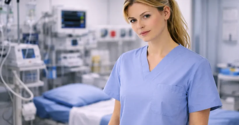 Pielęgniarka na izbie przyjęć.