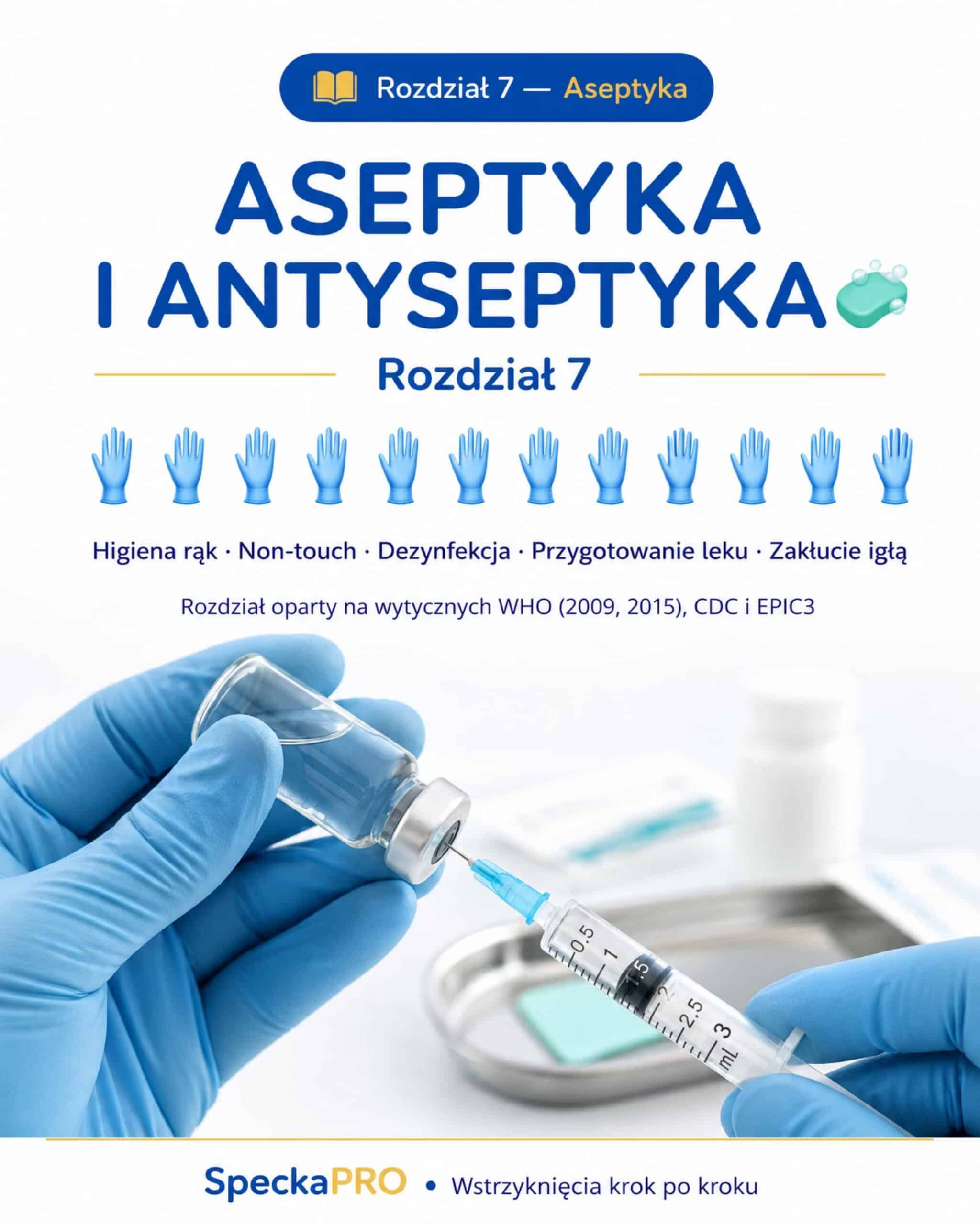 Aseptyka antyseptyka przy iniekcjach higiena rąk WHO
